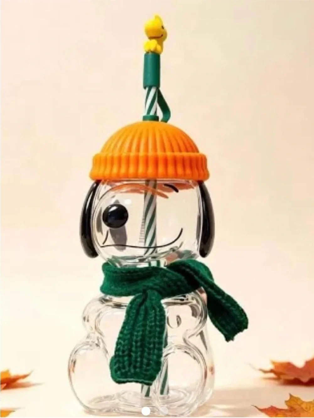 Starbucks x Peanuts Snoopy Glass Cold Cup 2026 Great Pumpkin NEW Authentic Box